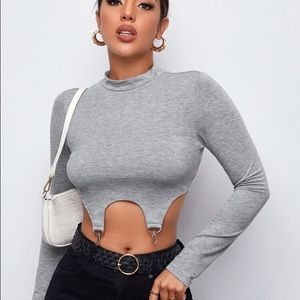 SHEIN Mock Neck Crop top